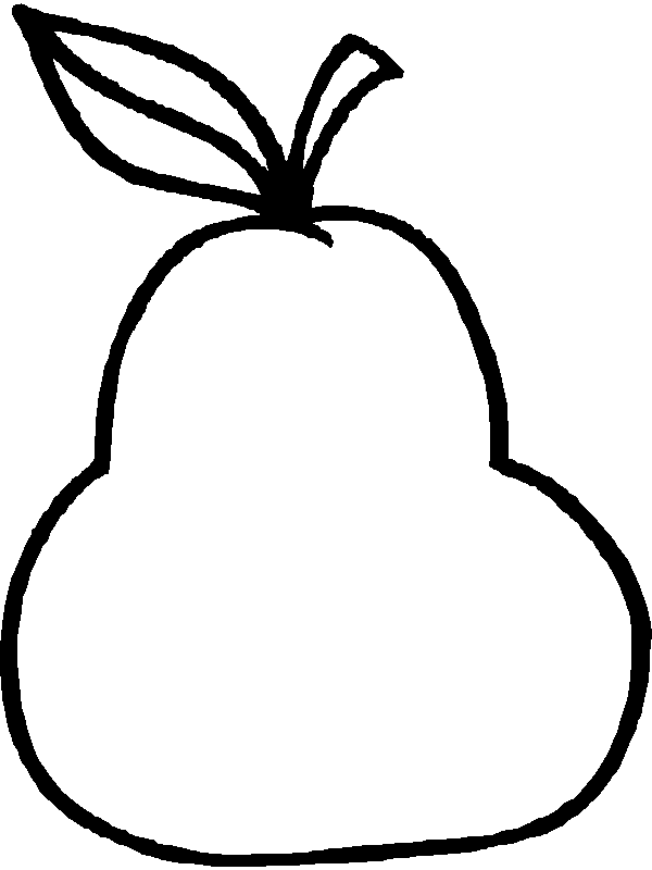 Coloriage Fruits Dessin D'Une Poire - Fruits à imprimer