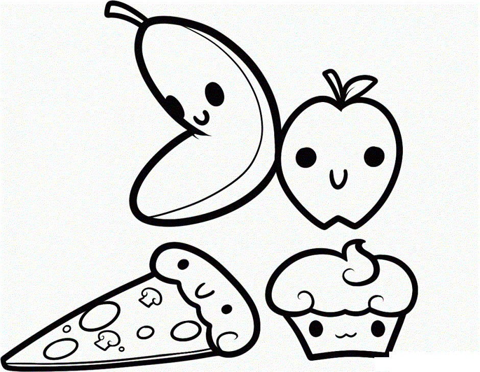 Coloriage Fruits Facile Pour Les Petits - Dessin facile mignon à imprimer