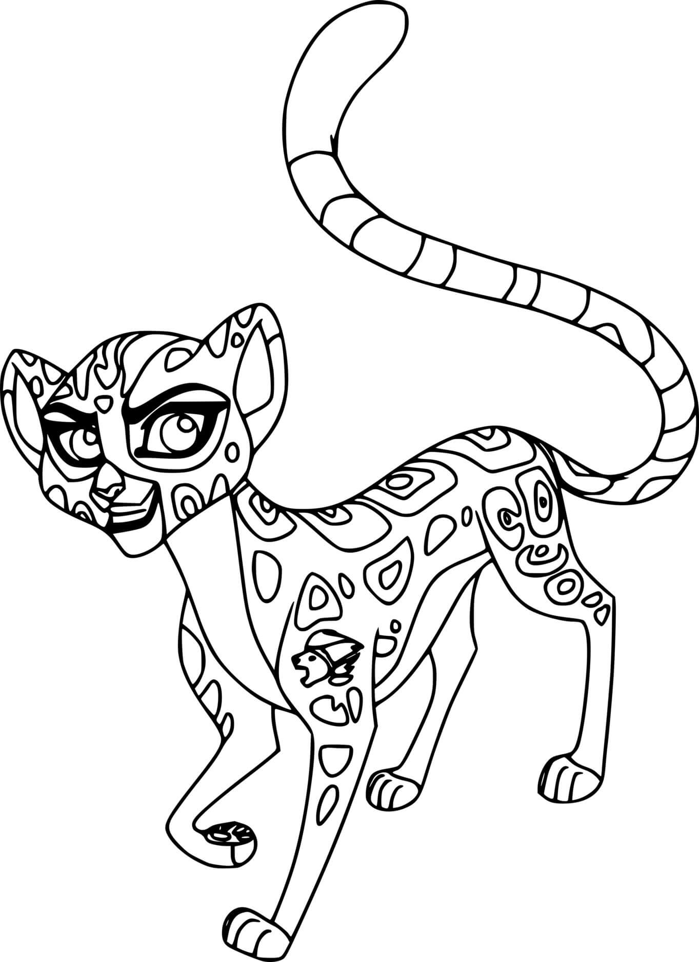 Coloriage Fuli Marche - La Garde du Roi Lion - La Garde du Roi lion à imprimer