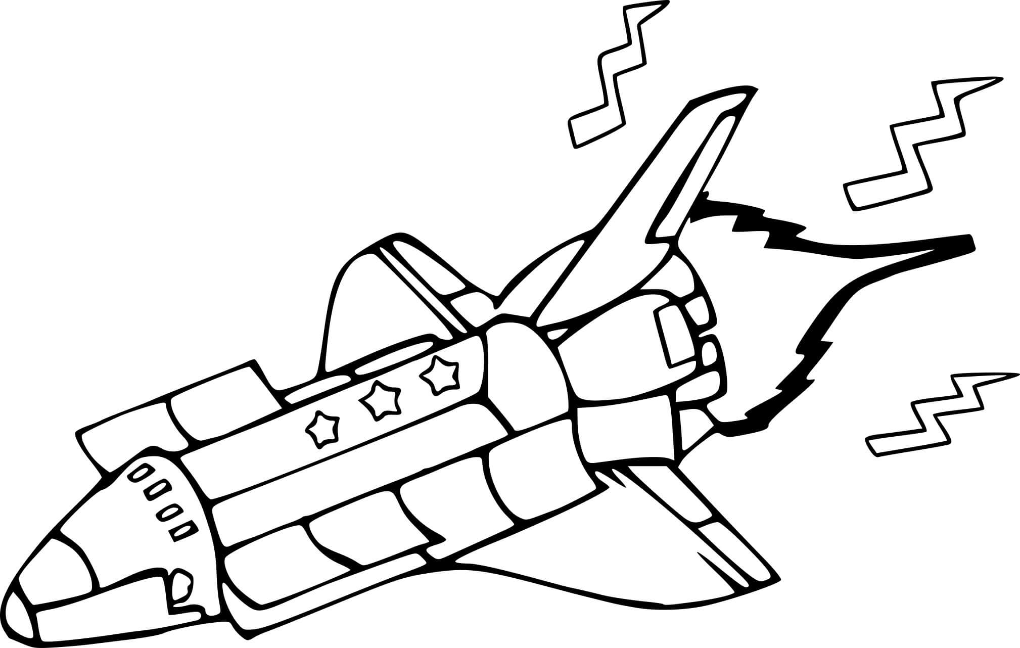 Coloriage Fusée Maternelle Facile - Fusée à imprimer