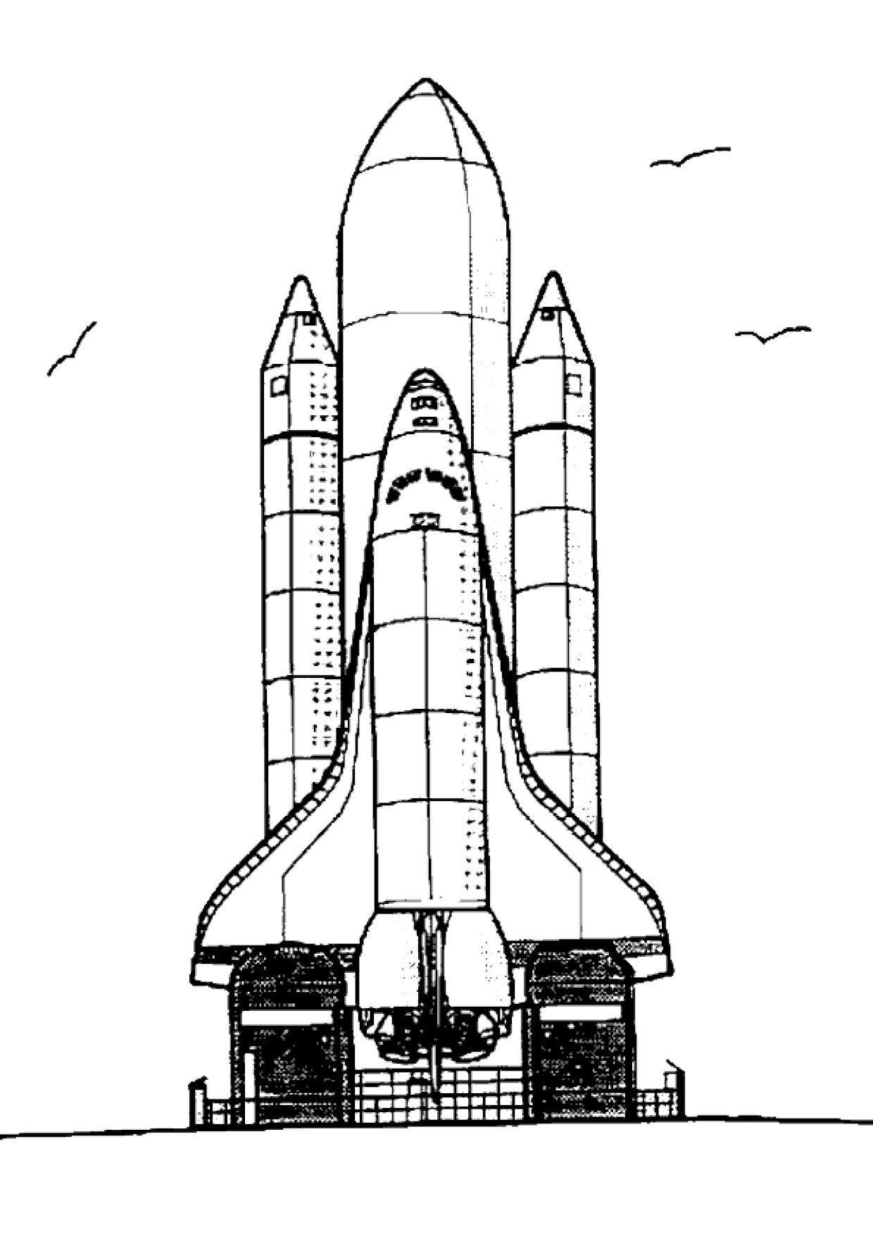 Coloriage Fusée Navette Spatiale Nasa - Fusée à imprimer