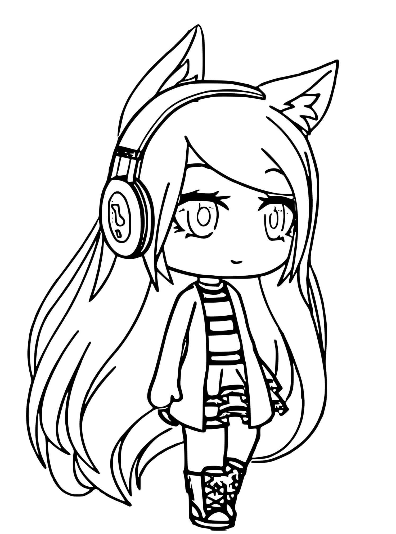 Coloriage Gacha Life Lumine - Gacha life à imprimer