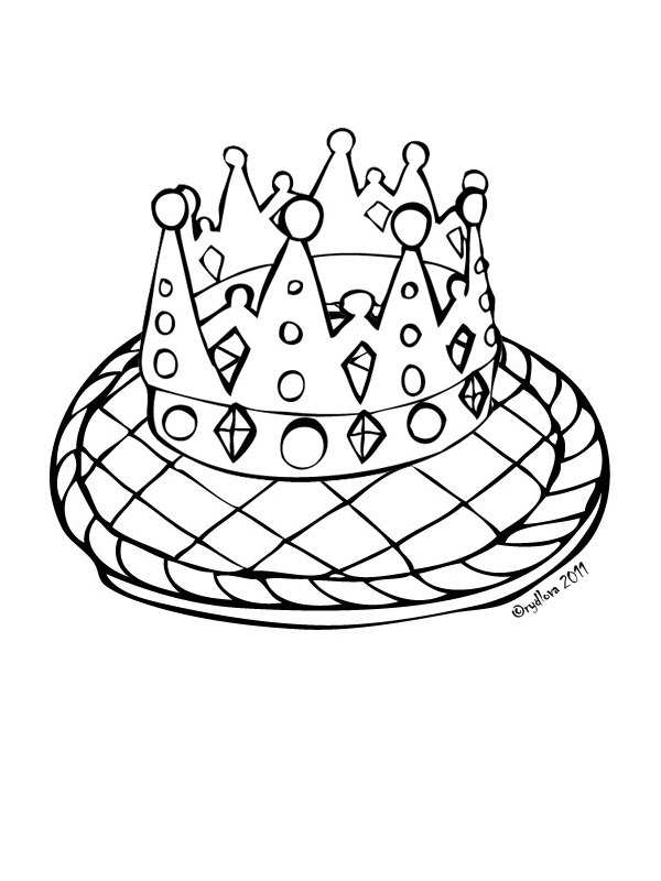 Coloriage Galette Couronne Rois - Galette des rois à imprimer