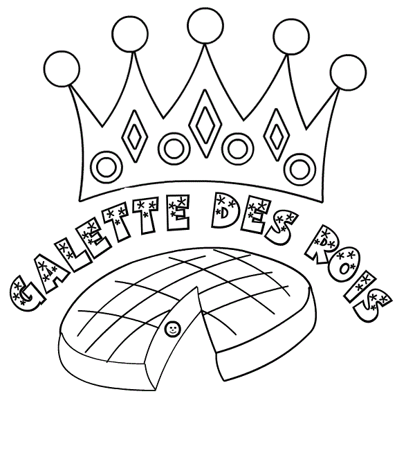 Coloriage Galette Des Rois Pour Janvier Gs - Janvier à imprimer