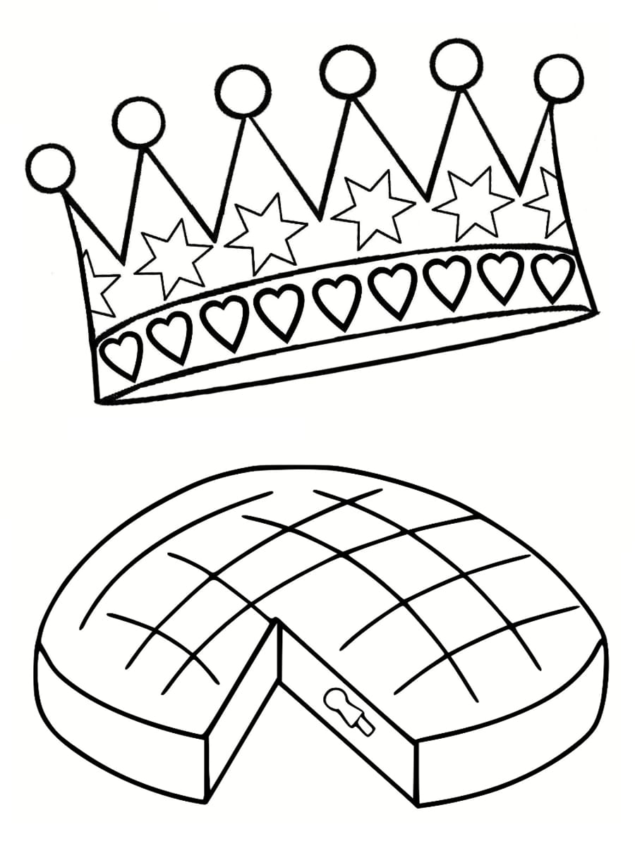 Coloriage Galette Des Rois - Roule galette à imprimer