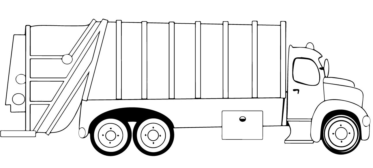 Coloriage Garbage Camion - Camion à imprimer