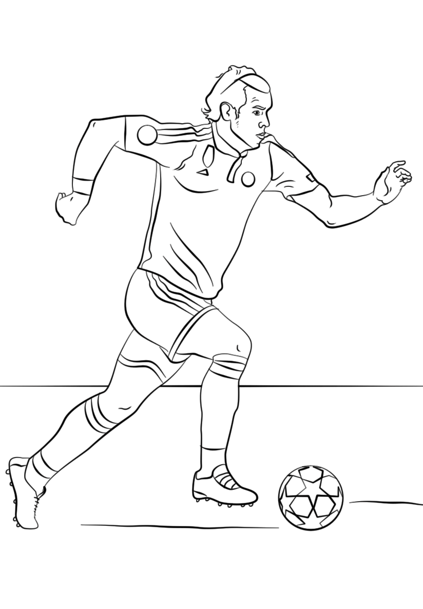 Coloriage Gareth Bale Foot Football - Foot à imprimer