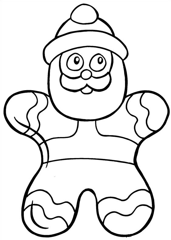Coloriage Gâteau Père Noël - Noël à imprimer