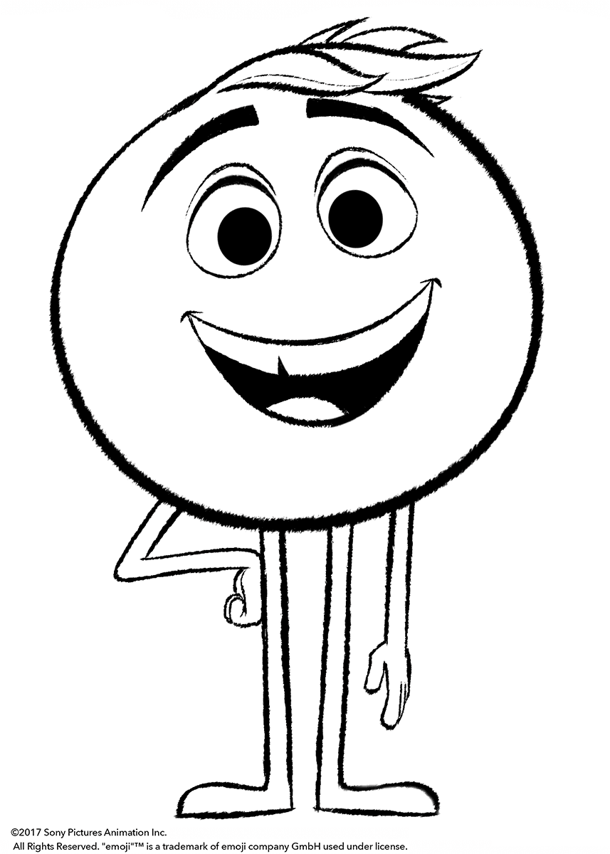 Coloriage Gene Emoji Monde Secret Des Emojis - Le Monde secret des Emojis à imprimer