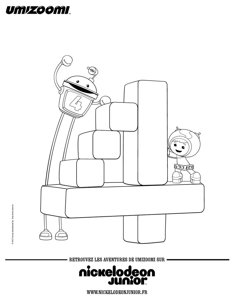 Coloriage Geo Et Bo Joue A Minecraft - Umizoomi à imprimer