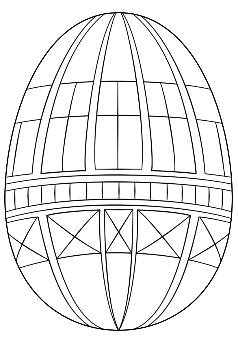 Coloriage Geometric Œuf De Pâques - Pâques à imprimer
