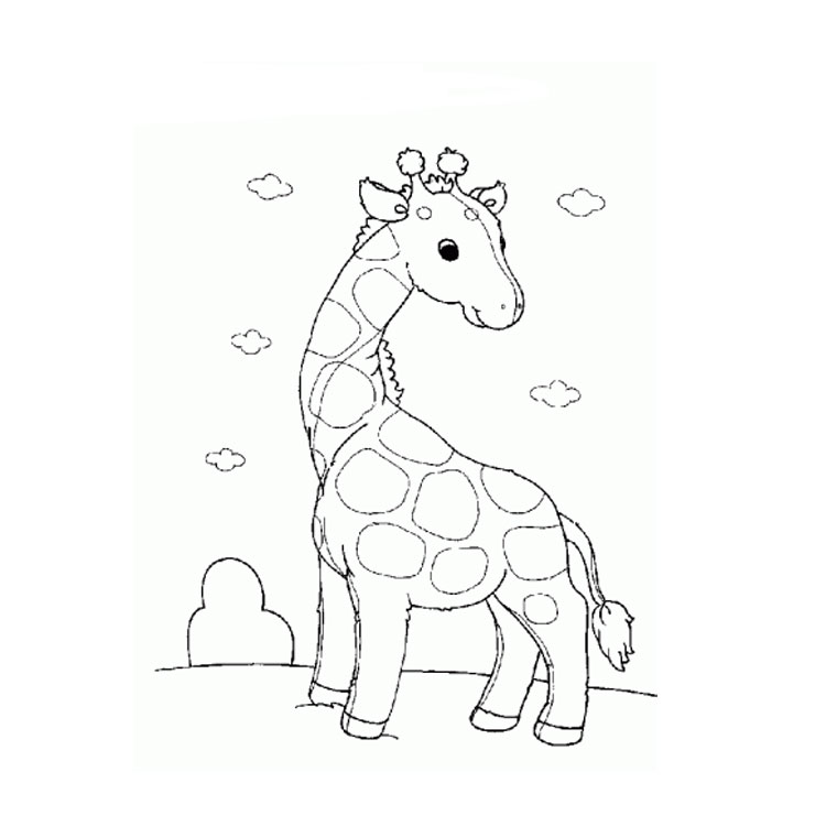 Coloriage Girafe Pet Shop - Animaux à imprimer
