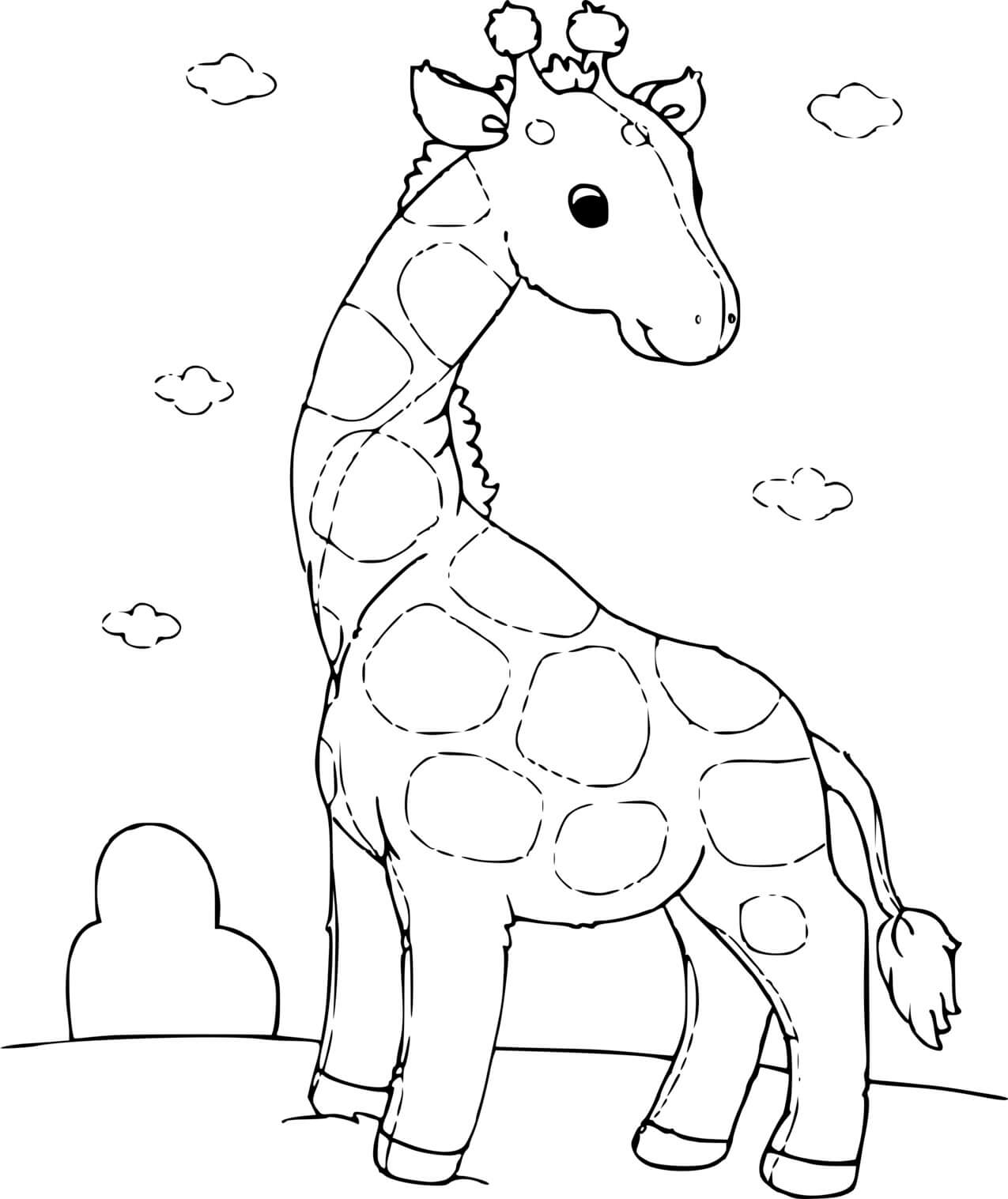 Coloriage Girafon - Girafe à imprimer