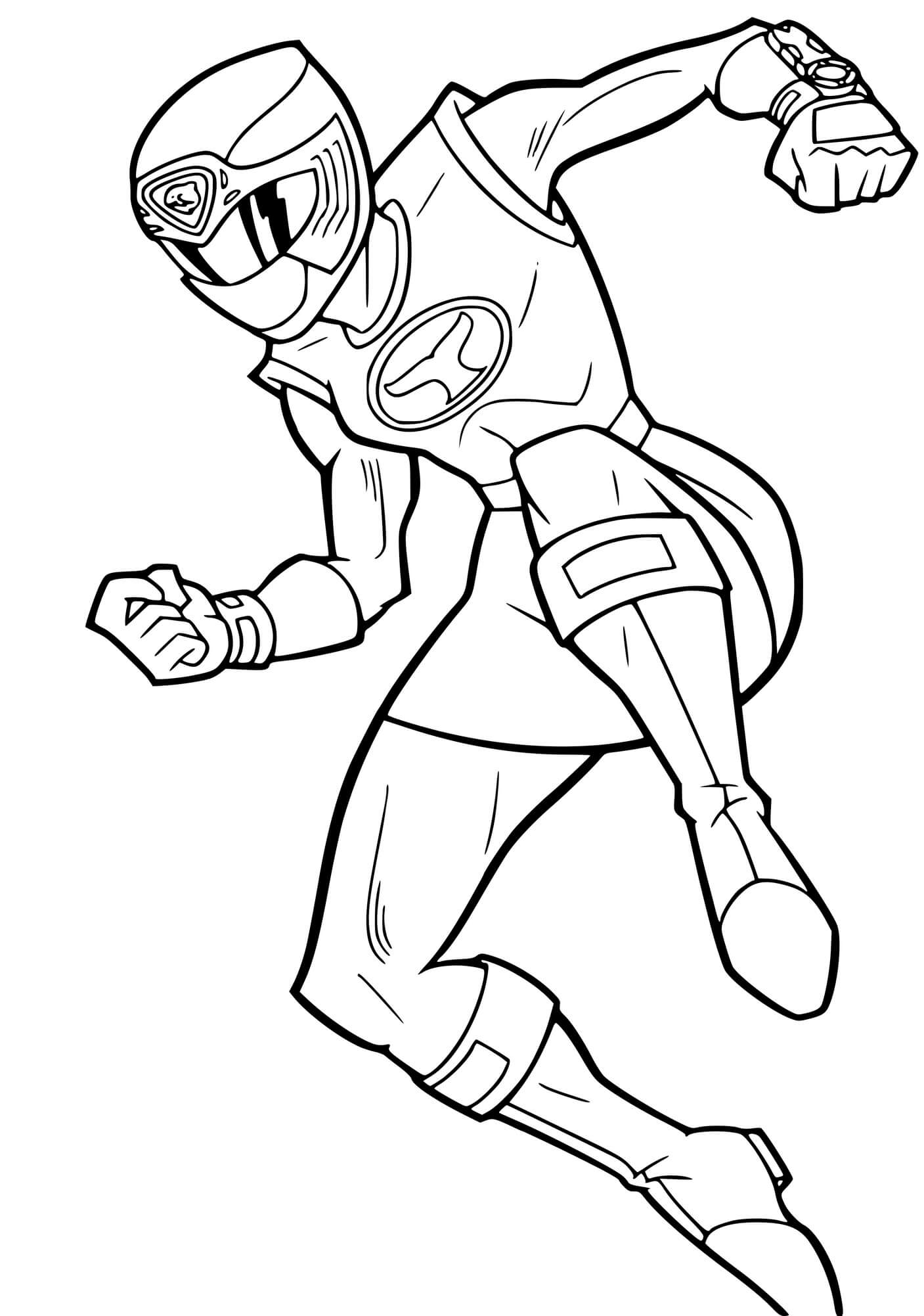 Coloriage Girl Power Rangers Samurai Jump - Power rangers à imprimer