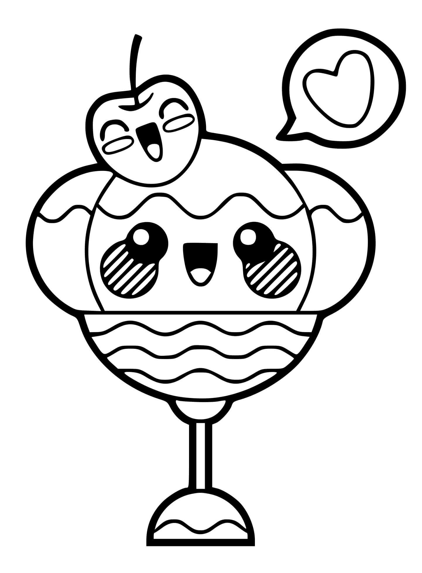 Coloriage Glace Pour Se Rafraichir Été Vacances - Glace à imprimer