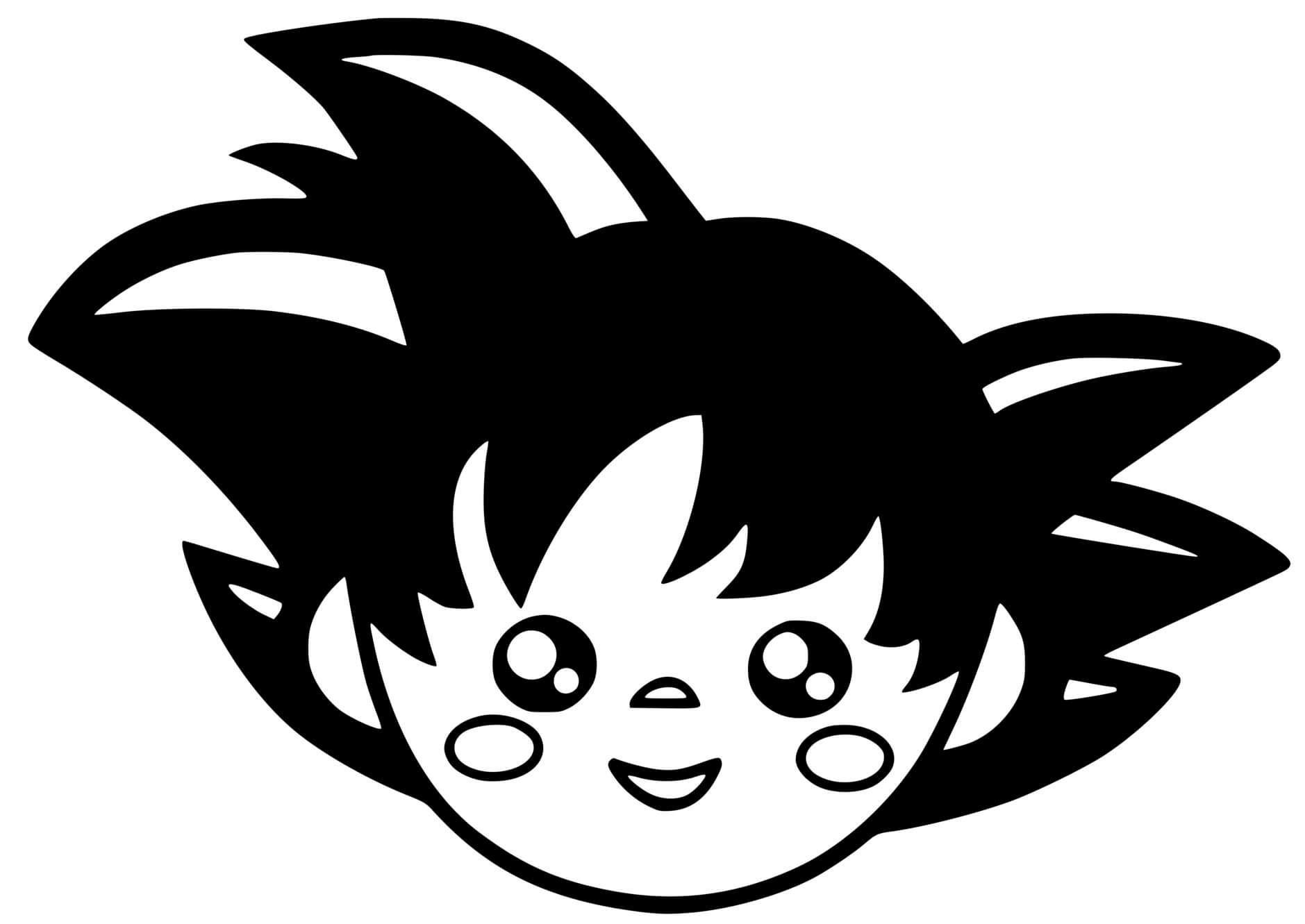 Coloriage Goku Facile Pour Les Petits - Dessin facile mignon à imprimer