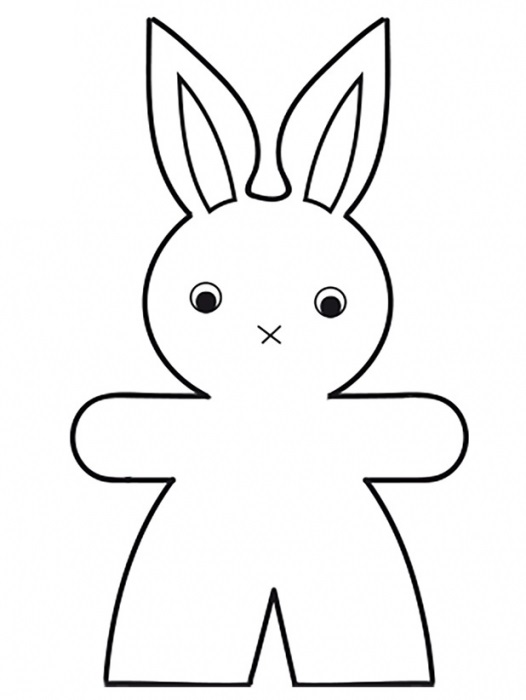 Coloriage Grand Lapin Facile - Lapin à imprimer