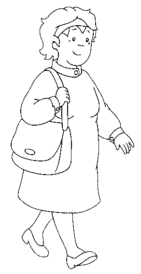 Coloriage Grand Mère De Caillou - Caillou à imprimer