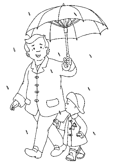 Coloriage Grand Papa Avec Caillou Papi Aime Les Aventures - Caillou à imprimer
