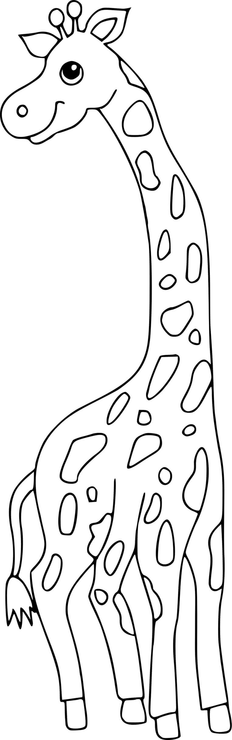 Coloriage Grande Girafe - Girafe à imprimer
