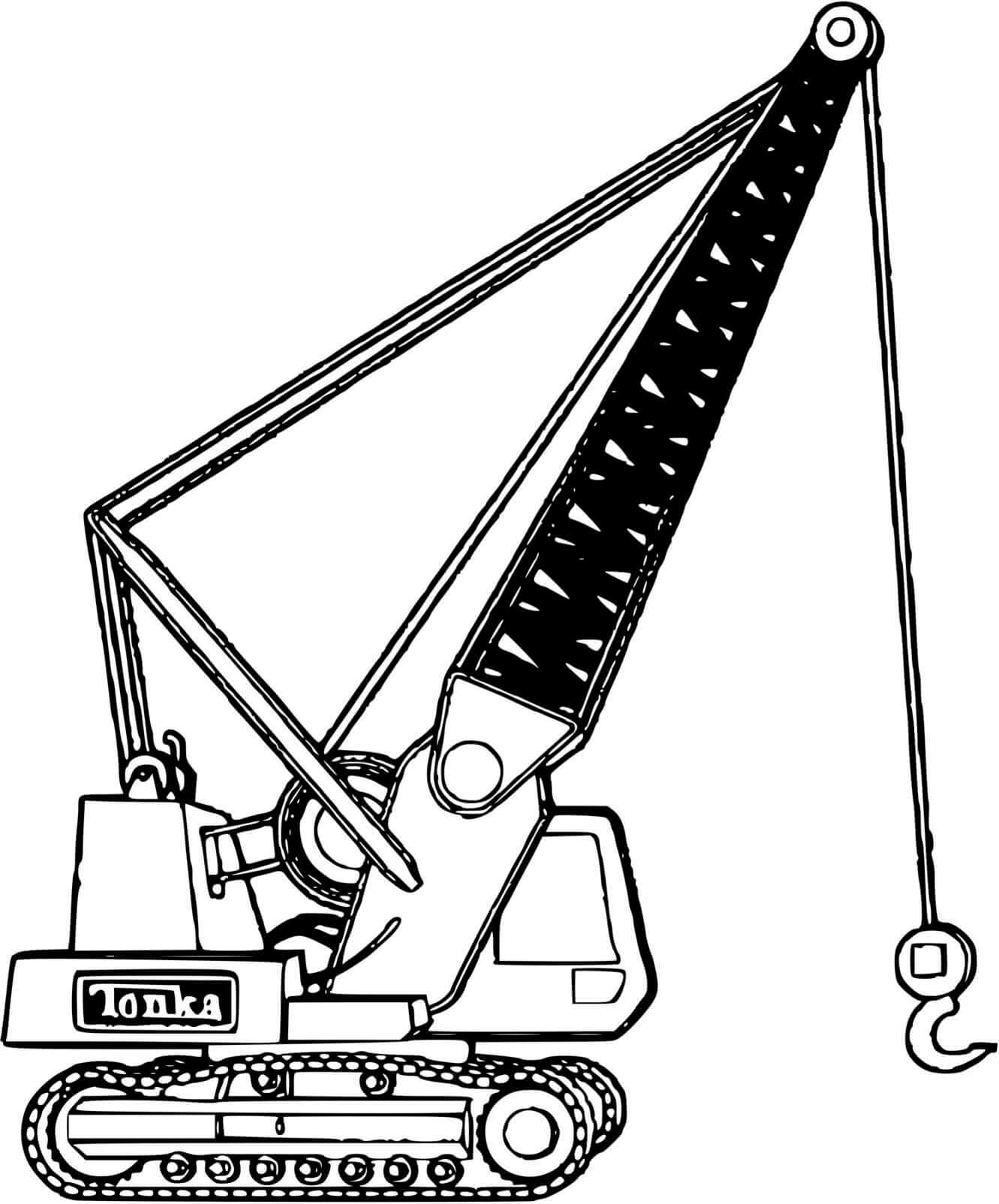 Coloriage Grue De Chantier - Chantier à imprimer