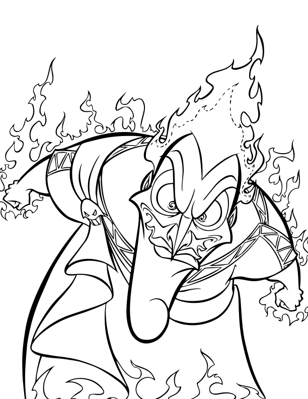 Coloriage Hades Disney Halloween - Halloween disney à imprimer