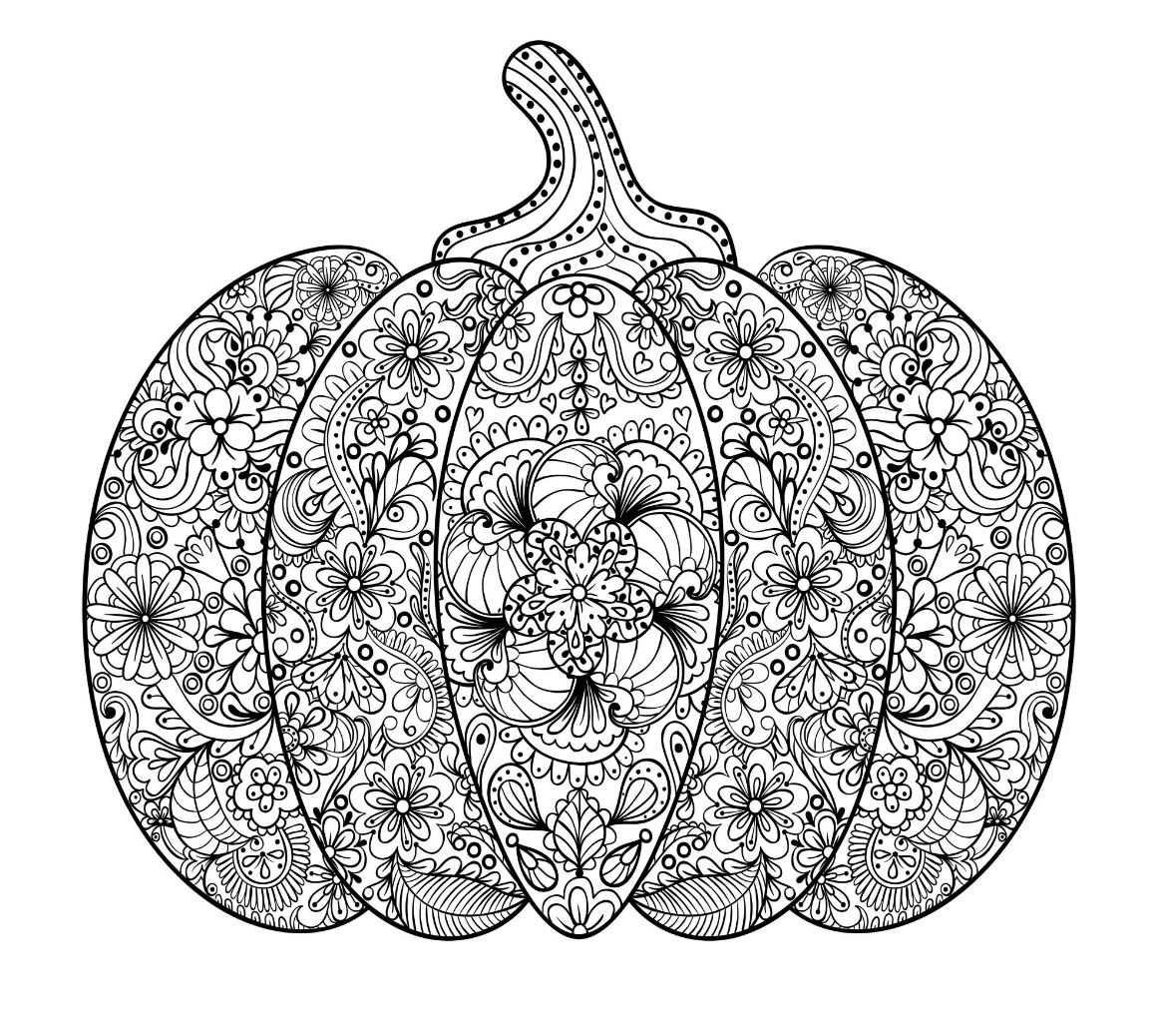 Coloriage Halloween Citrouille Adulte - Halloween à imprimer