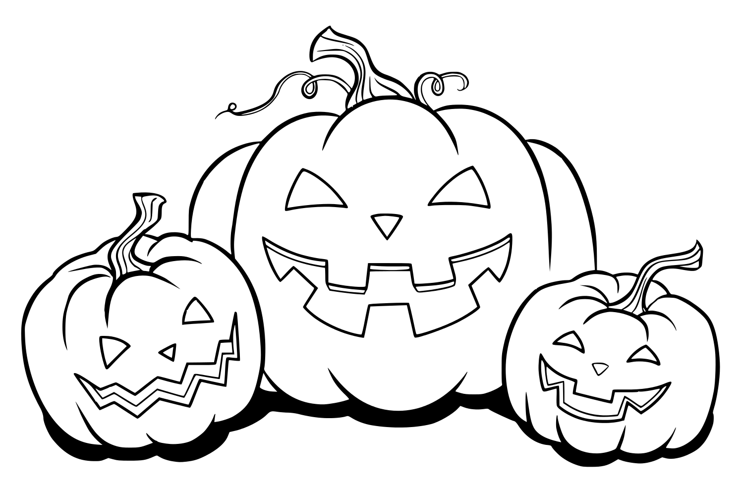 Coloriage Halloween Citrouille Cucurbita Pepo Subsp - Halloween citrouille à imprimer
