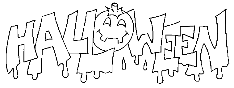 Coloriage Halloween Ecrit Avec Une Citrouille Au Milieu - Halloween citrouille à imprimer