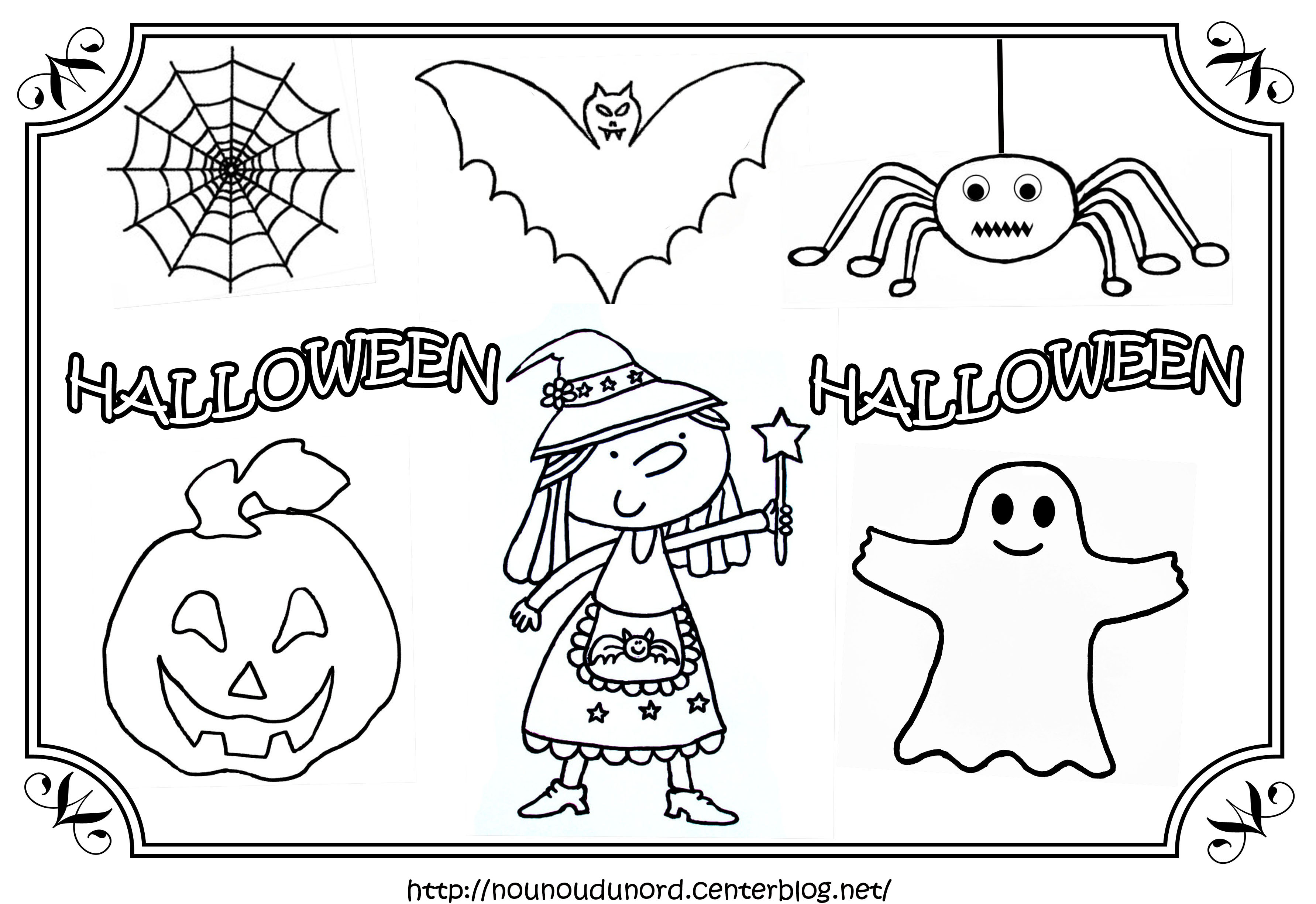Coloriage Halloween Enfant Maternelle Citrouille Fantôme - Halloween fantome à imprimer