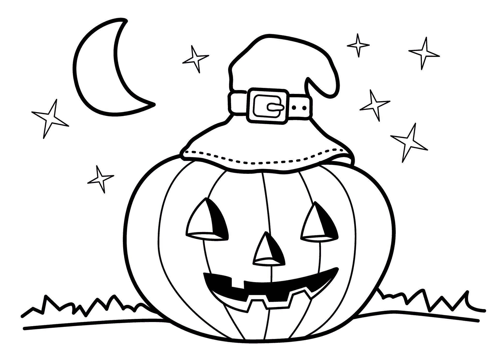 Coloriage Halloween Maternelle Facile Enfant - Halloween à imprimer