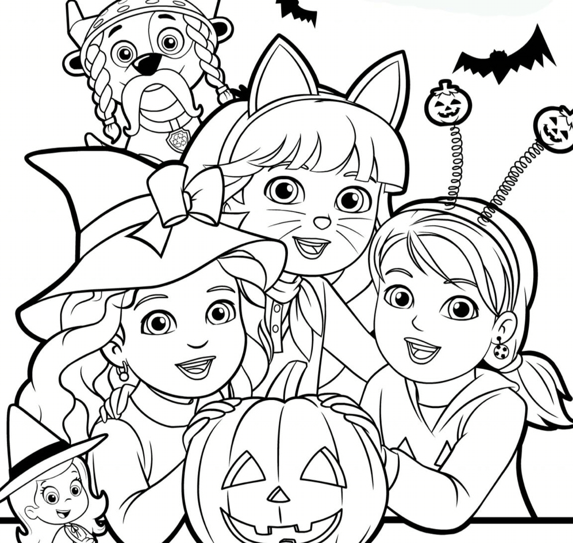 Coloriage Halloween Pat Patrouille Dora Exploratrice Citrouille - Halloween à imprimer