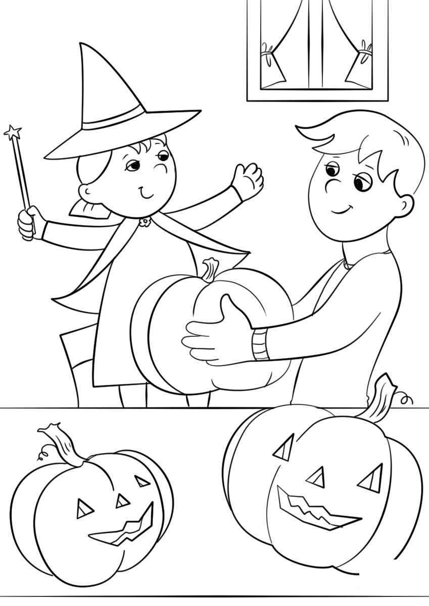 Coloriage Halloween Préparation Automne - Automne à imprimer
