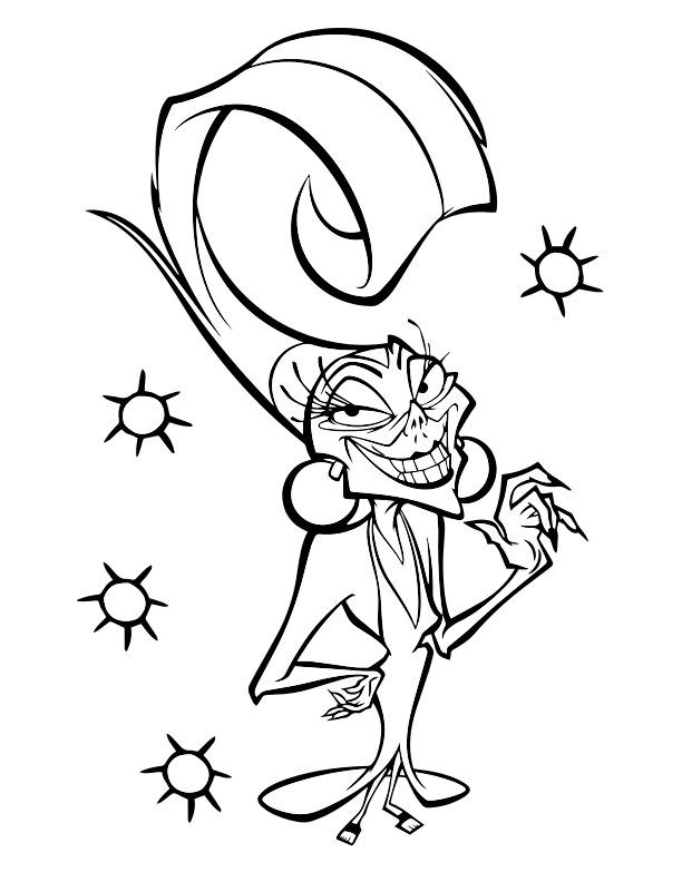 Coloriage Halloween Yzma Disney - Halloween disney à imprimer