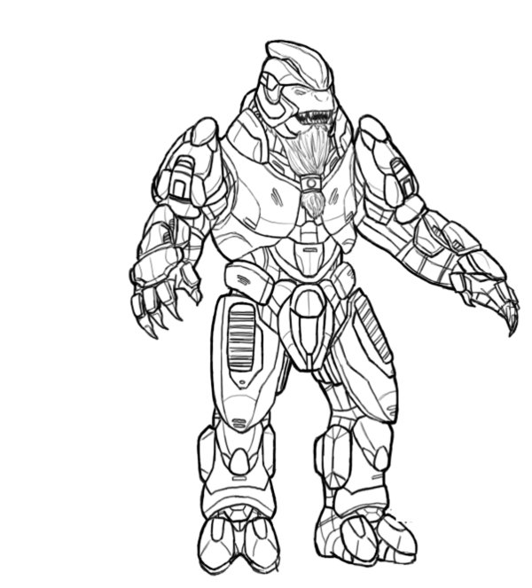 Coloriage Halo Pour Enfants - Halo à imprimer