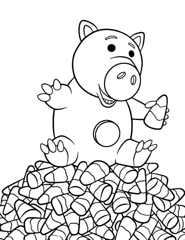 Coloriage Hamm Halloween - Halloween disney à imprimer