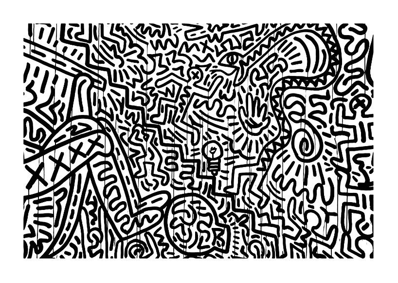 Coloriage Haring - Art à imprimer