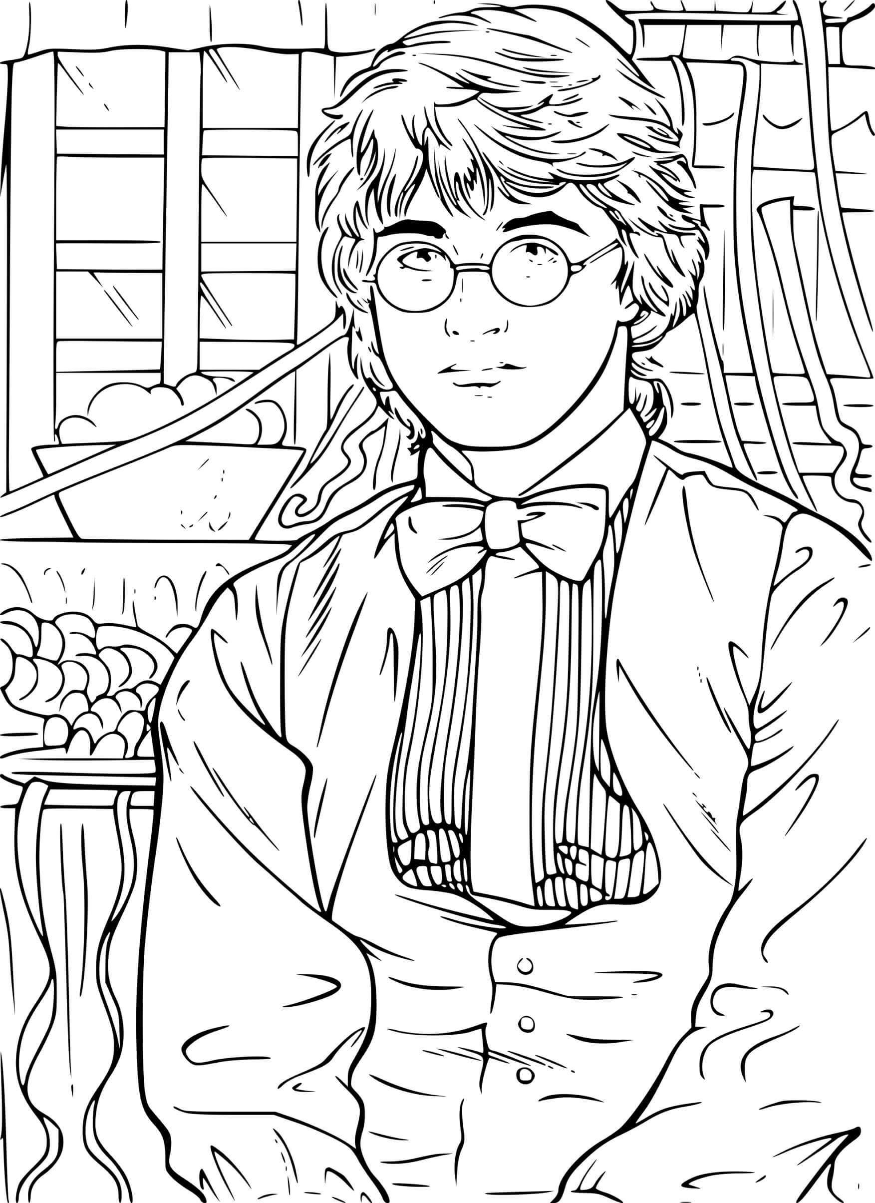 Coloriage Harry Potter Célèbre Un Evenement - Harry potter à imprimer