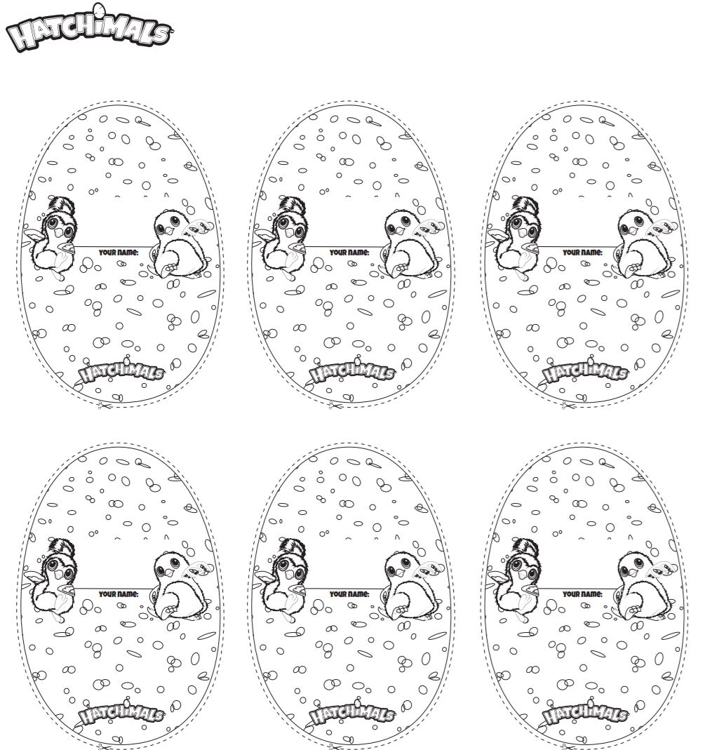 Coloriage Hatchimals Œufs - Hatchimals à imprimer