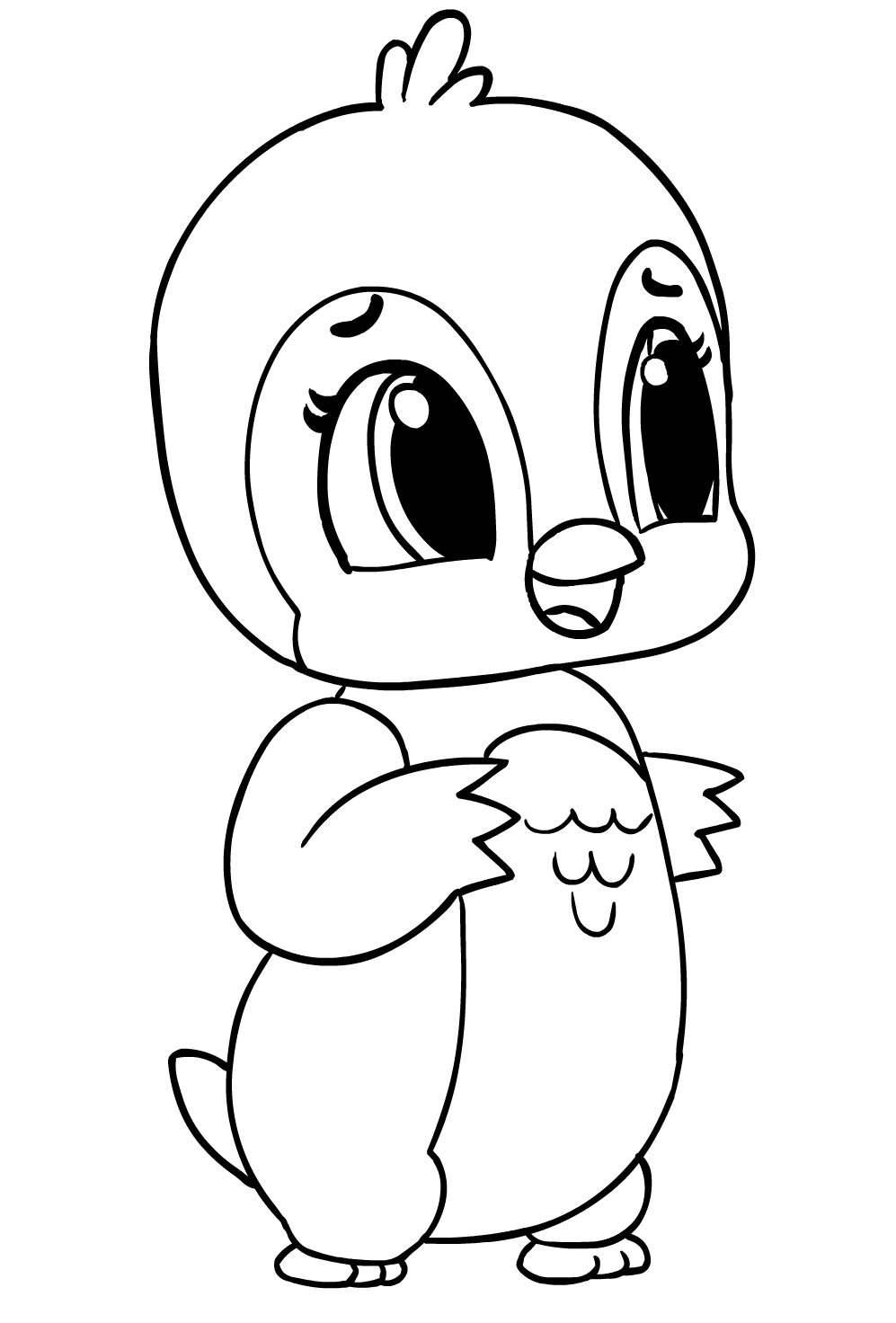 Coloriage Hatchimals Penguin - Hatchimals à imprimer