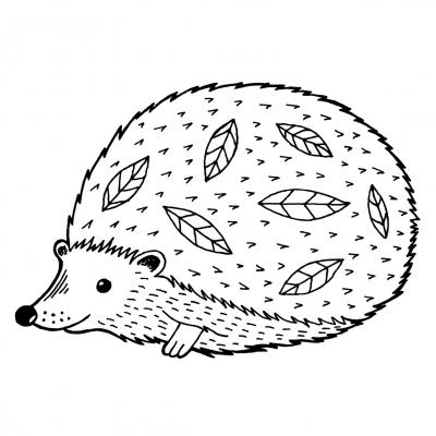 Coloriage Hérisson Animal Zen - Hérisson à imprimer