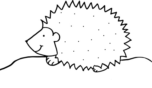 Coloriage Hérisson Simple et Facile - Hérisson à imprimer