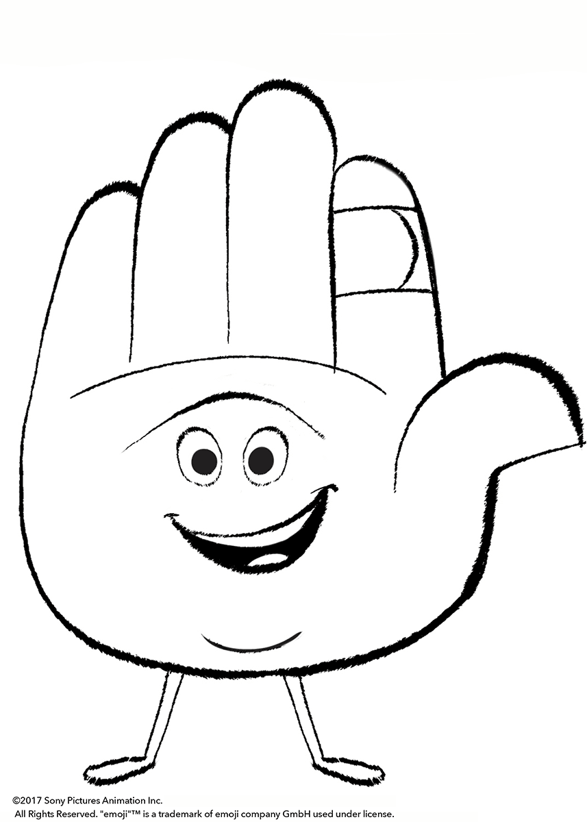 Coloriage Hi 5 Emoji Monde Secret Des Emojis - Le Monde secret des Emojis à imprimer