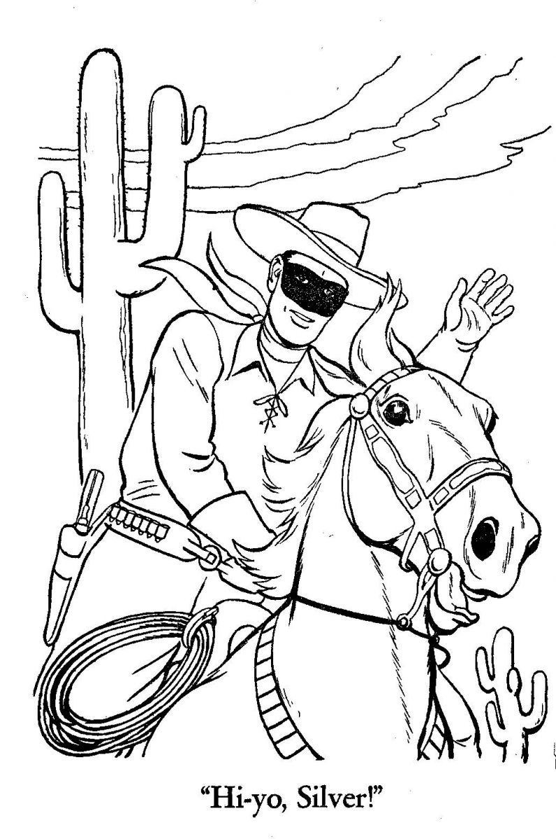 Coloriage Hi Yo Silver Zorro - Zorro à imprimer