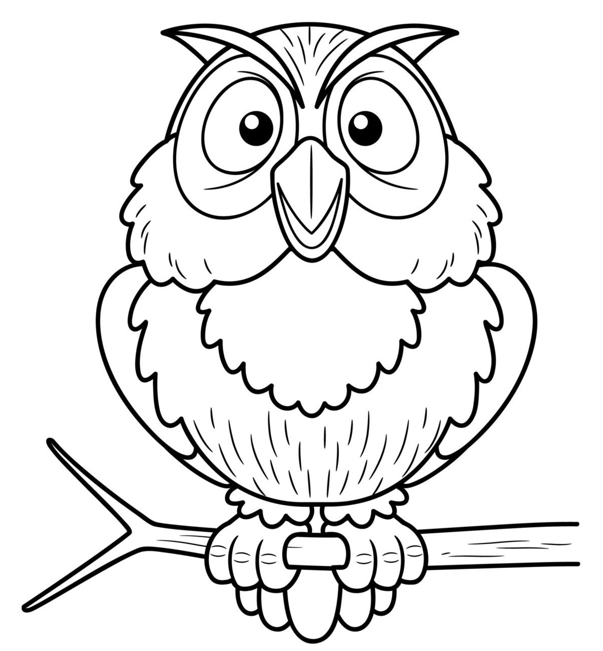 Coloriage Hibou Automne - Action de grâce à imprimer