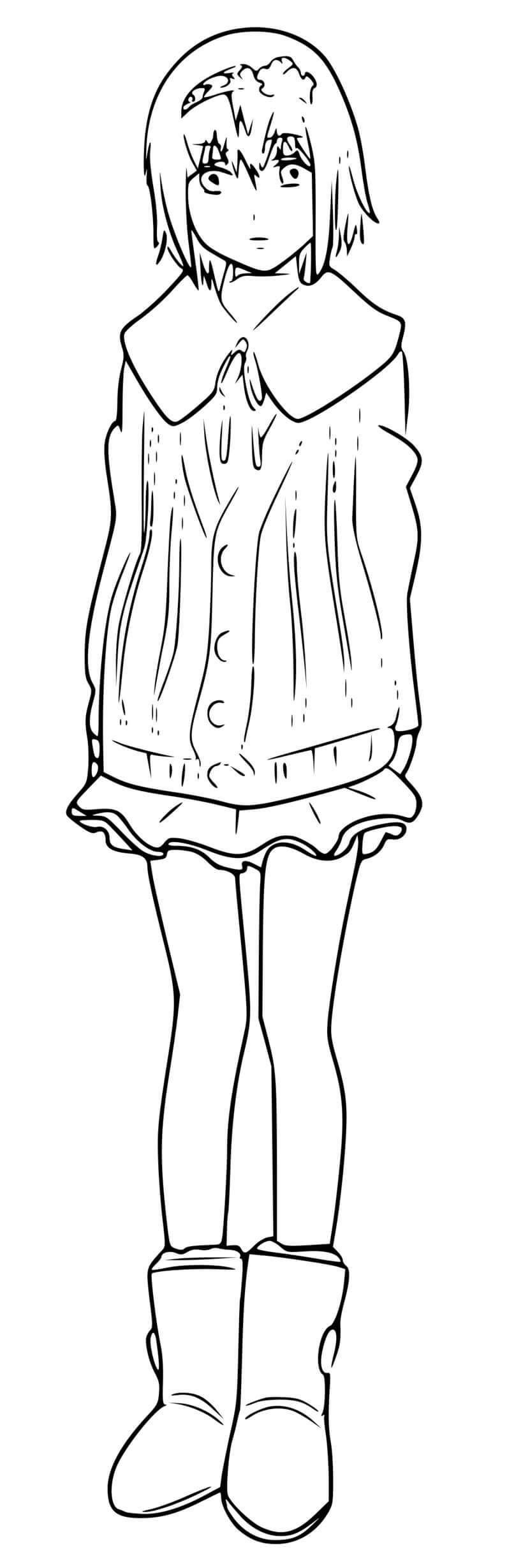Coloriage Hinami Fueguchi - Tokyo ghoul à imprimer