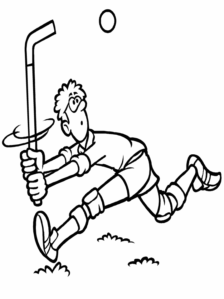 Coloriage Hockey Sur Herbe - Hockey à imprimer