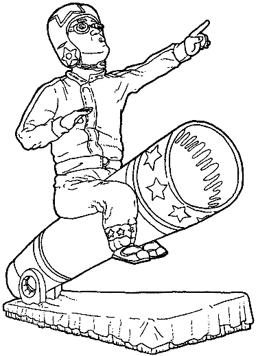 Coloriage Homme Boulet De Canon - Cirque à imprimer
