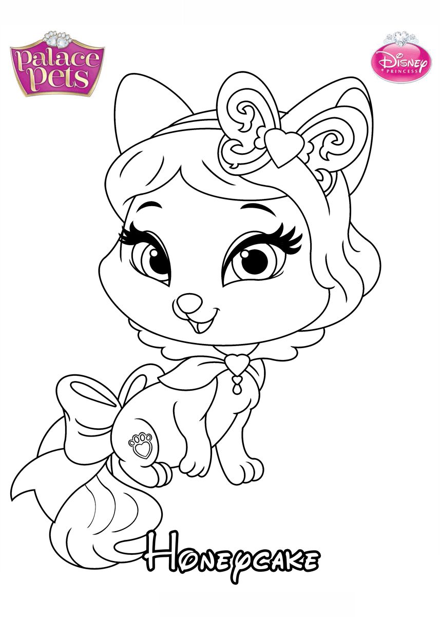Coloriage Honeycake Princess Disney - Palace pets à imprimer