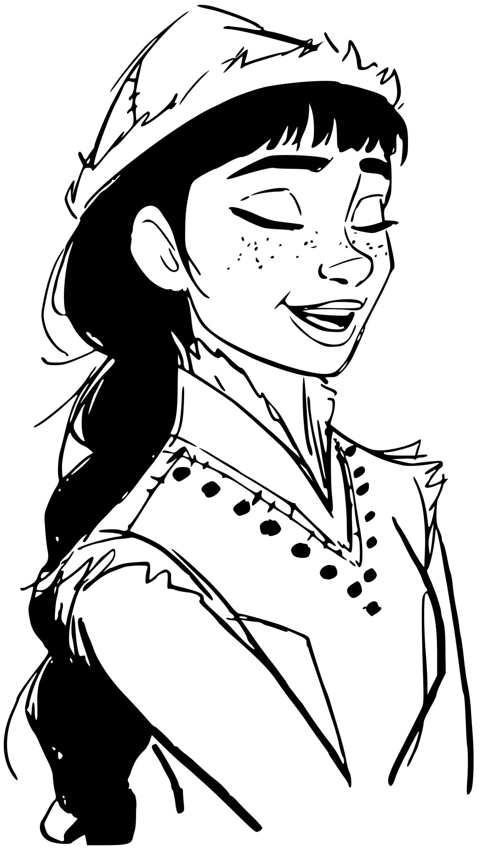 Coloriage Honeymaren dans la forêt enchantée Northuldra - La Reine des neiges 2 à imprimer